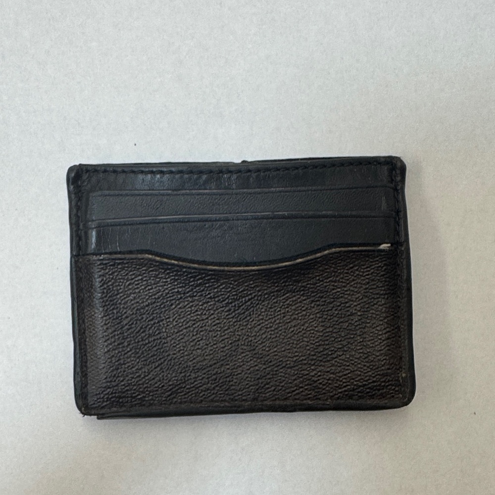 Coach Black Leather Card Holder